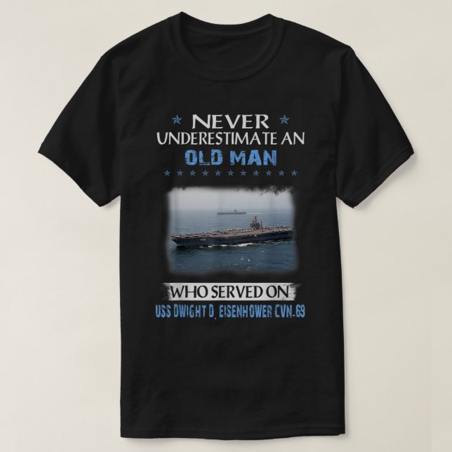 T-shirt USS Dwight D Eisenhower CVN69 Aircraft Carrier Vet (Design devant)