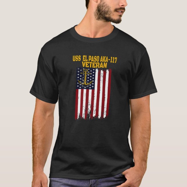 T-shirt USS El Paso AKA-117 LKA-117 Navire cargo amphibie (Devant)