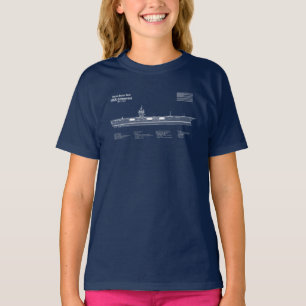 T-shirt USS Enterprise - Plan de plan d'expédition ABD