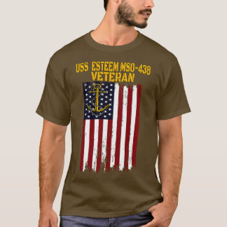 T-shirt USS Esteem MSO438 Jour des vétérans du Minesweeper