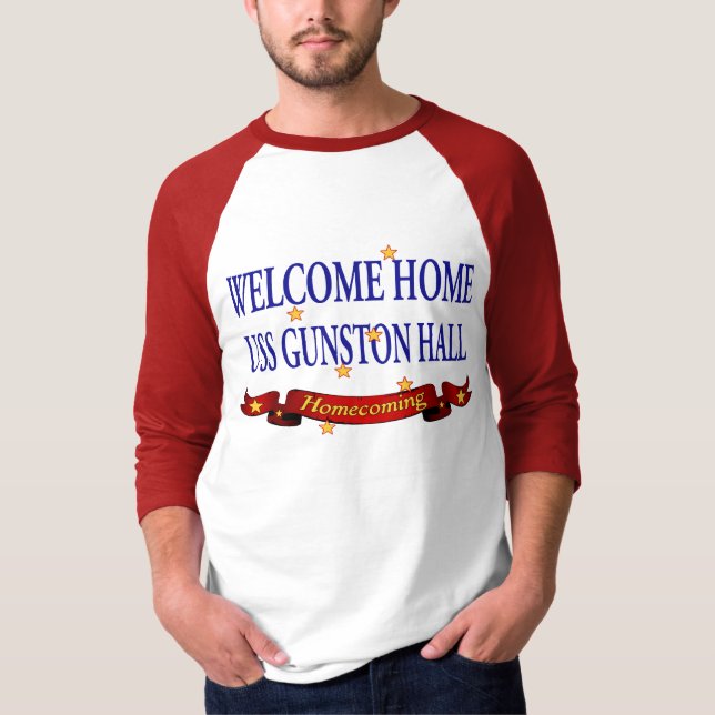 T-shirt USS Gunston Hall à la maison bienvenu (Devant)