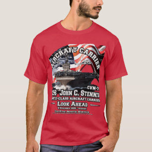 T-shirt USS John C Stennis CVN74 Avion porte-avions vétéri