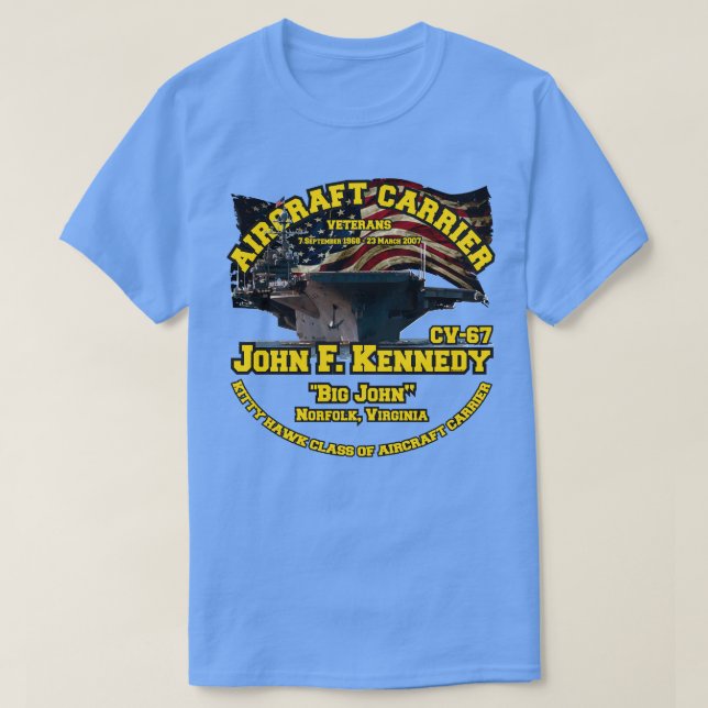 T-shirt USS John F Kennedy CV67 supertransporteur (Design devant)