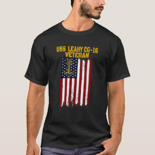 T-shirt USS Leahy CG 16 Cruiser Veterans Day Fête des père
