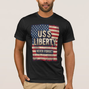 T-shirt USS Liberty n'oublie jamais un vétéran patriotique