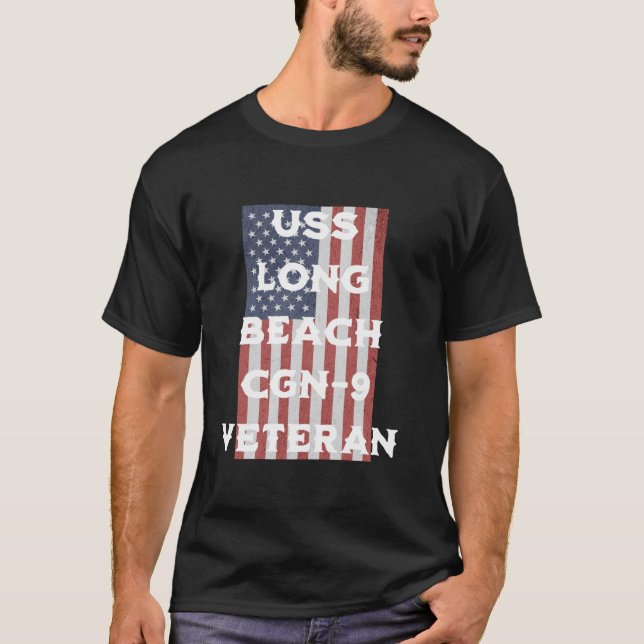 T-shirt USS Long Beach CGN 9 Fête des anciens combattants  (Devant)