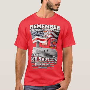 T-shirt USS Nautilus SSN571 Anciens combattants sous-marin