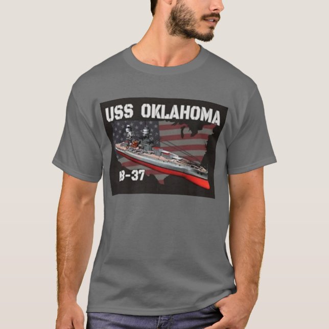 T-shirt USS Oklahoma (BB-37) (Devant)