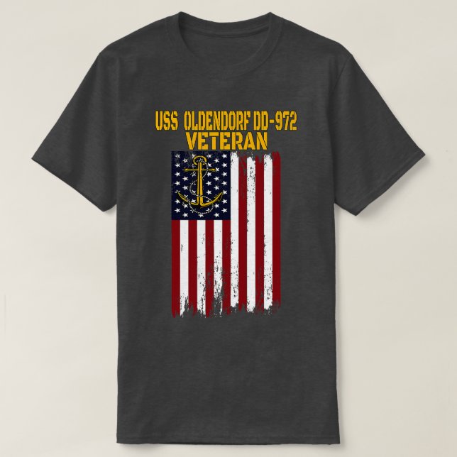 T-shirt USS Oldendorf DD972 Anciens combattants de guerre  (Design devant)