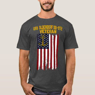 T-shirt USS Oldendorf DD972 Anciens combattants de guerre