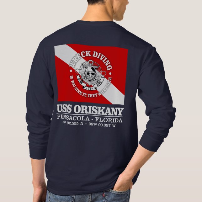 T-shirt USS Oriskany (meilleures épaves) (Dos)