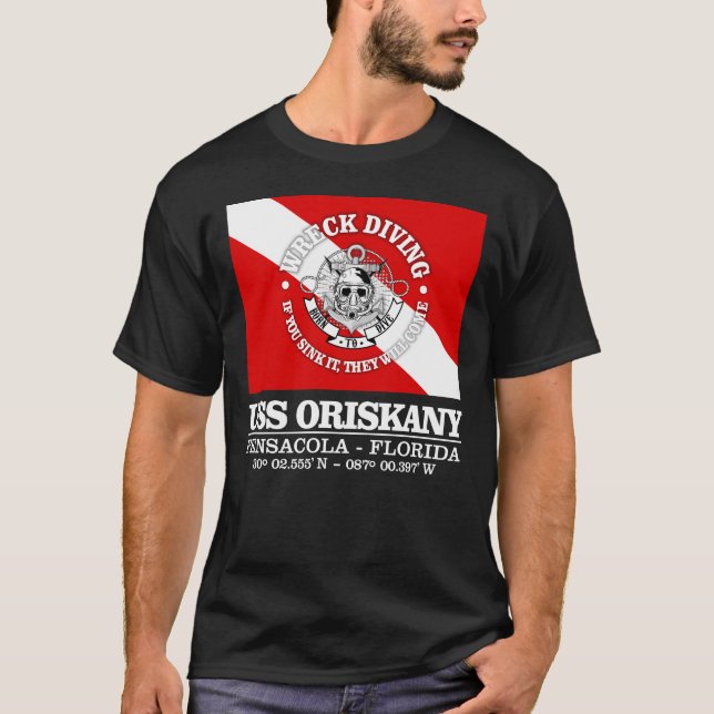 T-shirt USS Oriskany (meilleures épaves) (Devant)