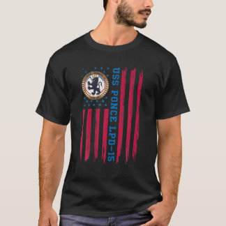 T-shirt USS Ponce LPD 15 Embarcadère de transport amphibie