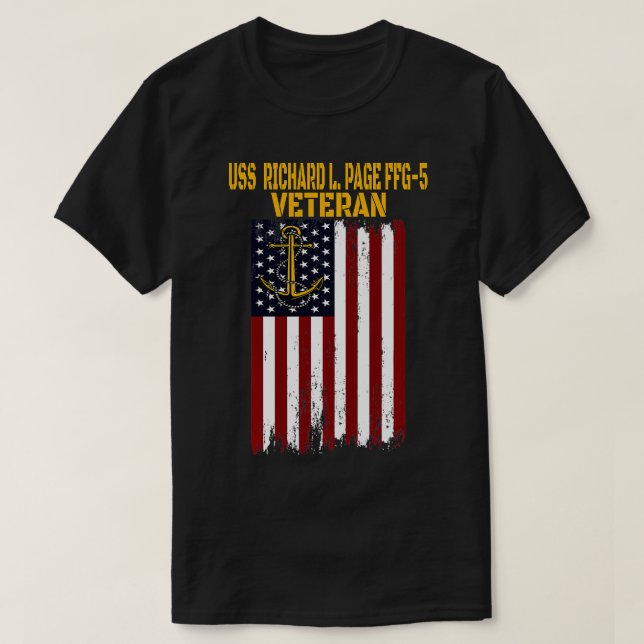 T-shirt USS Richard L Page FFG5 Frégate Veterans Day Faune (Design devant)