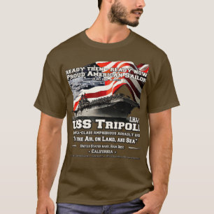 T-shirt USS Tripoli LHA7 vétérans des navires d'assaut amp