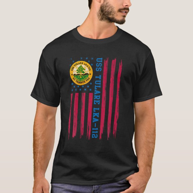 T-shirt USS Tulare LKA-112 Amphibious Cargo Ship Veteran C (Devant)