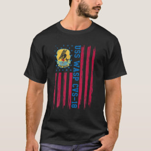 T-shirt USS Wasp CVS-18 États-Unis porte-drapeau Vétérinai