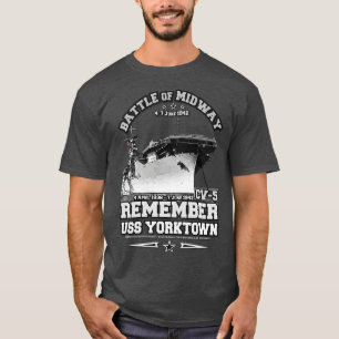 T-shirt USS YORKTOWN CV5 Se souvenir de 2ème guerre mondia