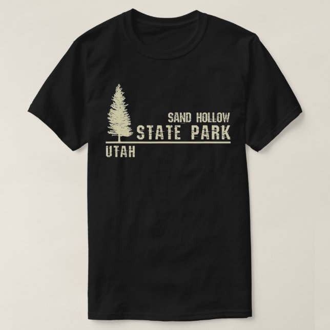 T-shirt UT Souvenir - Parc d'état Utah Sand Hollow (Design devant)