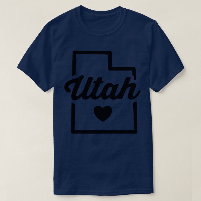 T-shirt Utah Love Outline Vintage (Design devant)