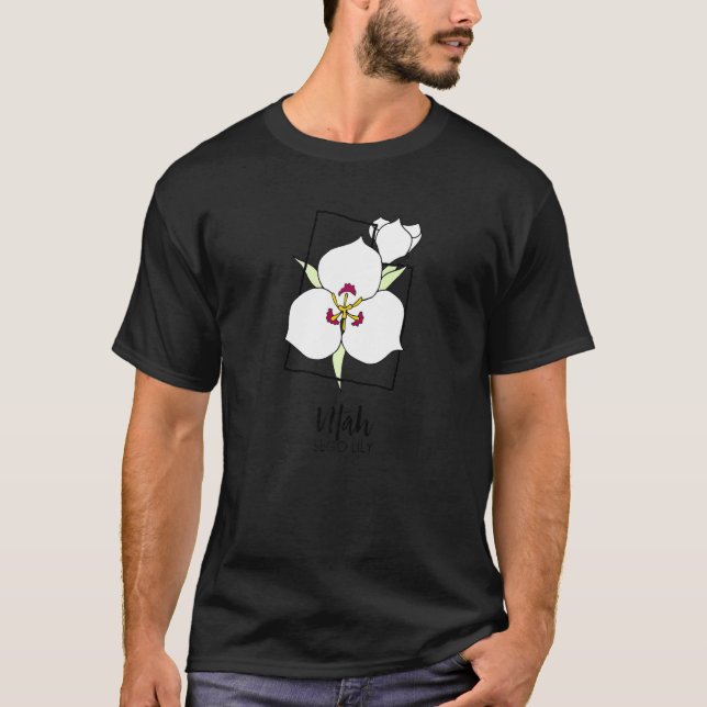 T-shirt Utah Sego Lily Flower   (Devant)