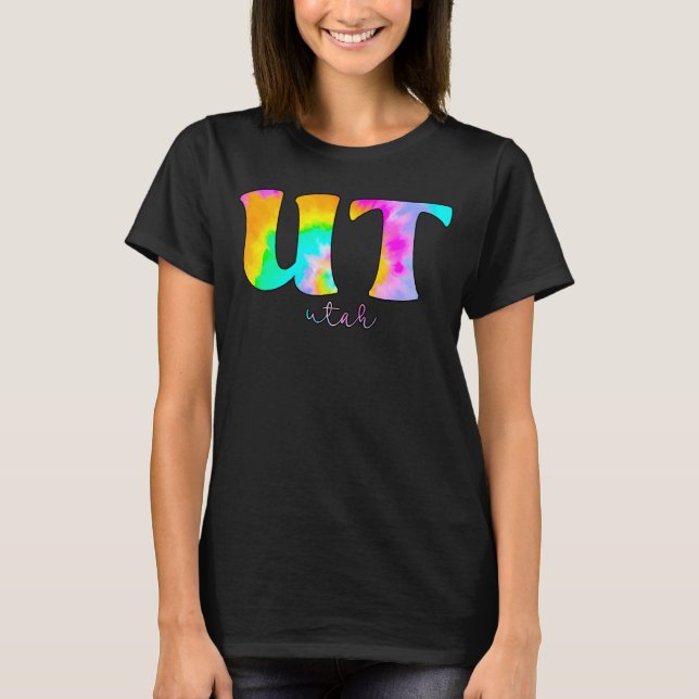 T-shirt Utah Ut Tie Dye (Devant)