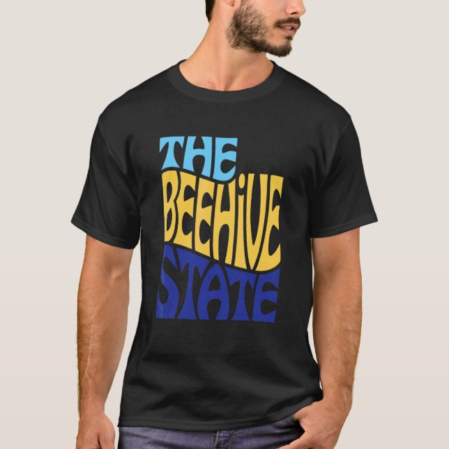 T-shirt Utah Ut Us State Shape Motto (Devant)
