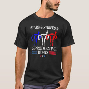 T-shirt Uterus Montre Le Blu Pro Choice Féministe Du Doigt