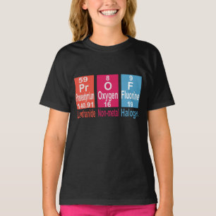 T-SHIRT UTILISATION D'ÉLÉMENTS SUR LA TABLE PÉRIODIQUE POU