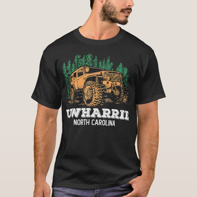 T-shirt Uwharrie NC 4x4 Parc national Offrotant un camion (Devant)