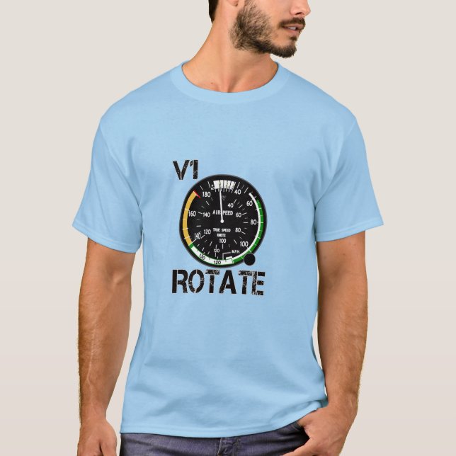 T-shirt V1 Rotate - Amateurs d'avion - Présentation du pil (Devant)