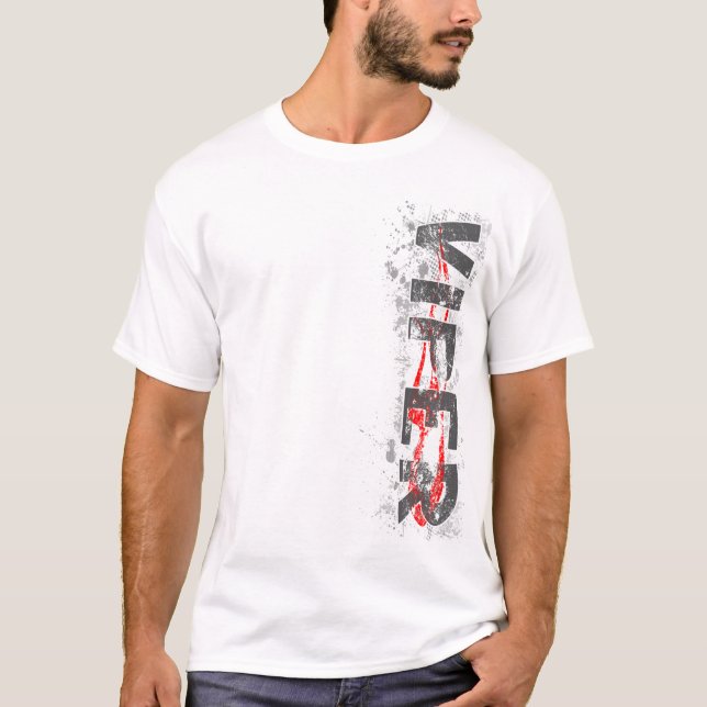 T-shirt v2 rouge de Vert de vipère (Devant)