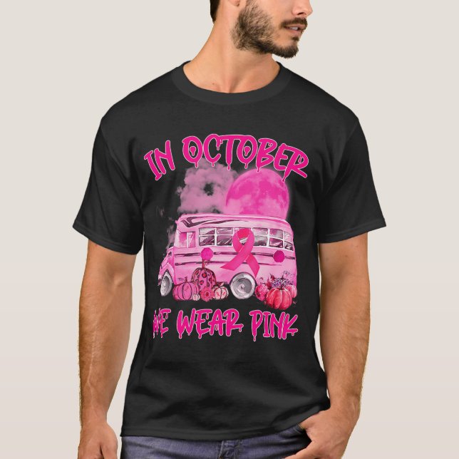 T-shirt V2DJ Conducteur de bus scolaire Leopard Cancer du  (Devant)