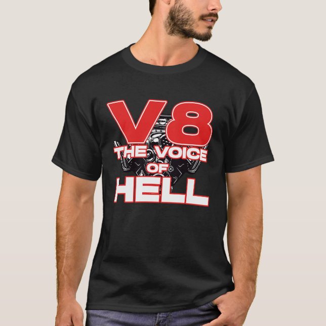 T-shirt V8 Atelier de cylindre de réglage de voiture La Vo (Devant)