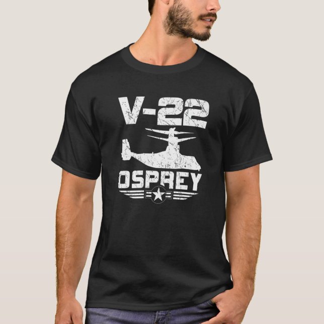 T-shirt V 22 MV 22 CMV 22B Osprey SVTOL Distresse d'aérone (Devant)