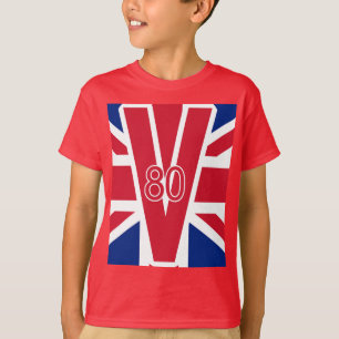 T-shirt V 80 avec Arrière - plan Union Jack Jour V