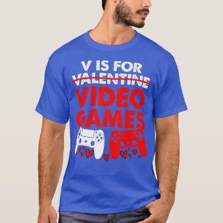 T-shirt V Est Pour Jeux Vidéos Garçons Hommes Funny Valent
