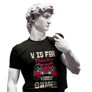 T-shirt V est pour les jeux vidéo