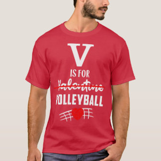T-shirt V est pour Volleyball Sports Funny Volleyball Vale