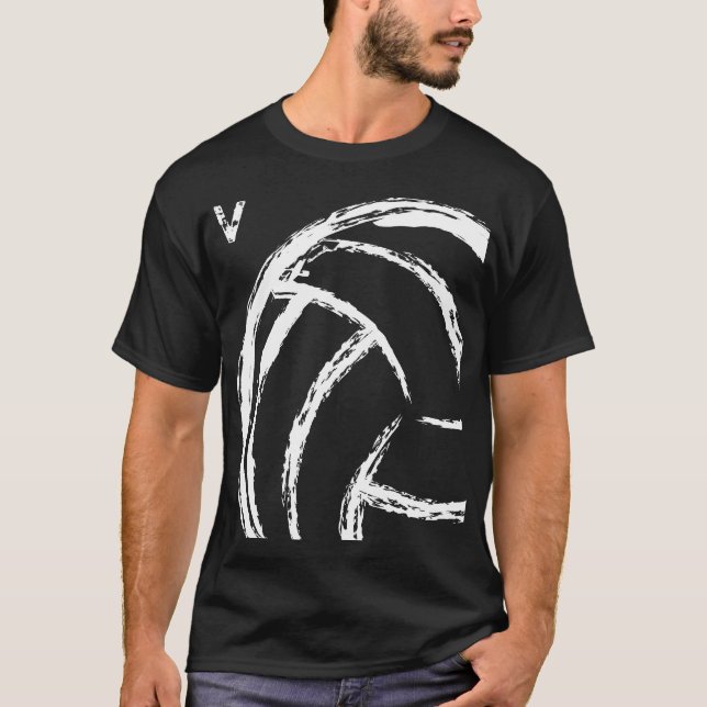 T-shirt V Volley-ball (avant et arrière) (Devant)