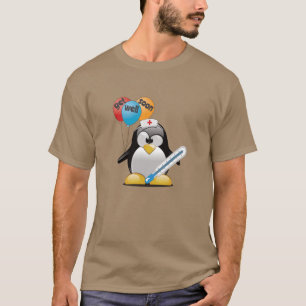 T-shirt Va-t'en bientôt. Infirmière de pingouin.