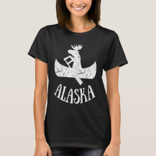 T-shirt Vacances à la canoë avec orignal en Alaska