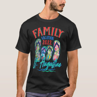 T-shirt Vacances à St Augustine Floride 2022 Tongs Fami