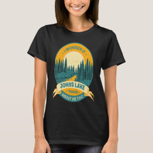 T-shirt Vacances au lac de pêche en bateau camping Johns L