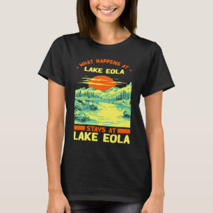 T-shirt Vacances au lac de pêche en bateau camping Lake Eo