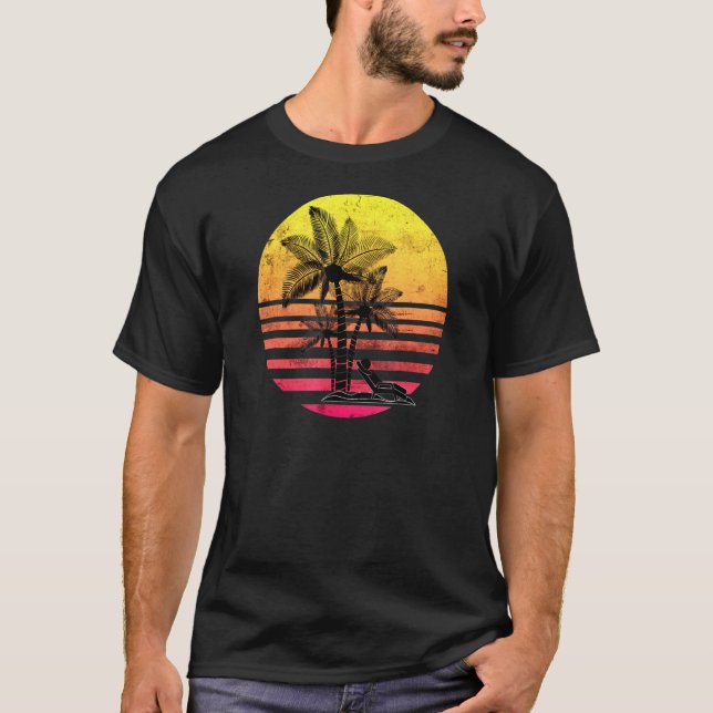 T-shirt Vacances Cool d'été Palm Tree (Devant)