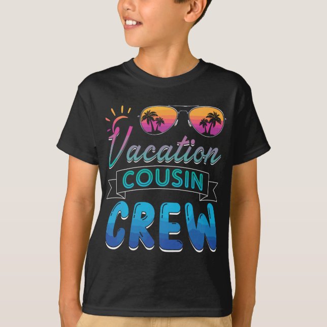T-shirt Vacances Cousin Crew Beach Cruise Lunettes de sole (Devant)