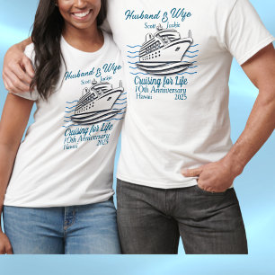 T-shirt Vacances Croisière de Mariage Anniversaire PERSONN