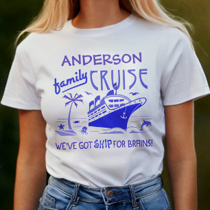 T-shirt Vacances croisière en famille Funny Ship   Nom per