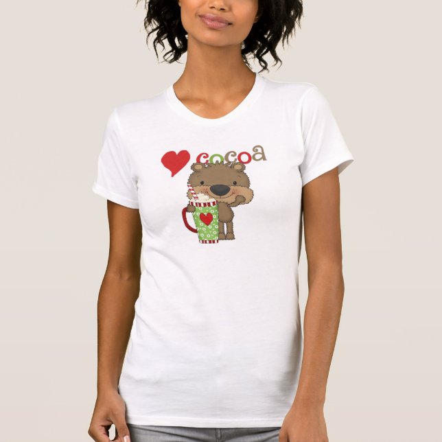 T-shirt Vacances d'amour de cacao d'ours (Devant)